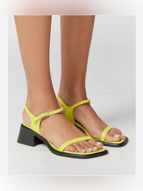 Vagabond | Neon Ines Leather Block Heel Sandals | EU 39, US 8.5